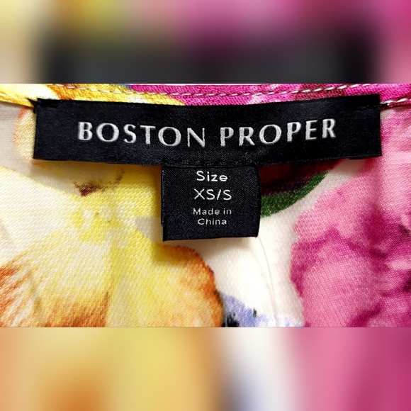 Boston Proper Women's XS/S Novelty Fringe Kimono Jacket Floral Boho Cove… - Picture 4 of 7